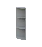 LZ 3 - 3 kancelářská skříň, rohová, levá, 1107x360x400, šedá